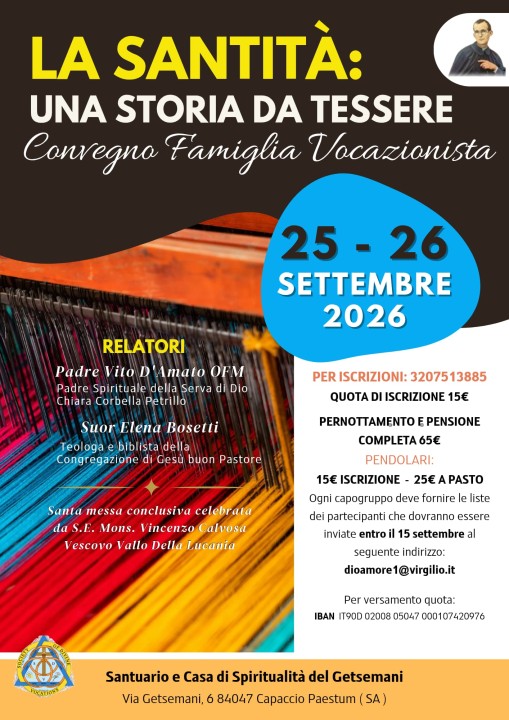 immagine di Paestum - Santuario e casa di spiritualità Getsemani 

📅 25-26 settembre