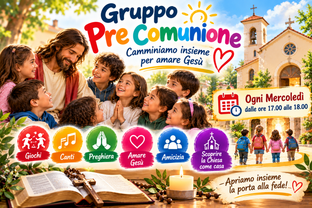Bambini del Gruppo Pre Comunione che camminano insieme
